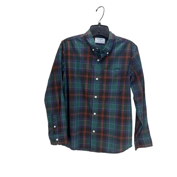 Old Navy Men's Built in Flex Plaid Button-Down Shirt Size XL Long Sleeve Cotton - Picture 2 of 7